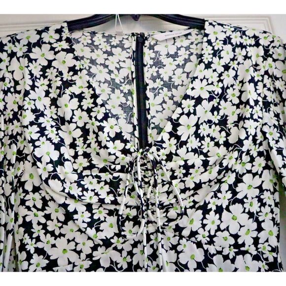 Rebecca Taylor 722953D133 Women's Sz 0 Paige Floral Print Long Sleeve Dress - Picture 7 of 16